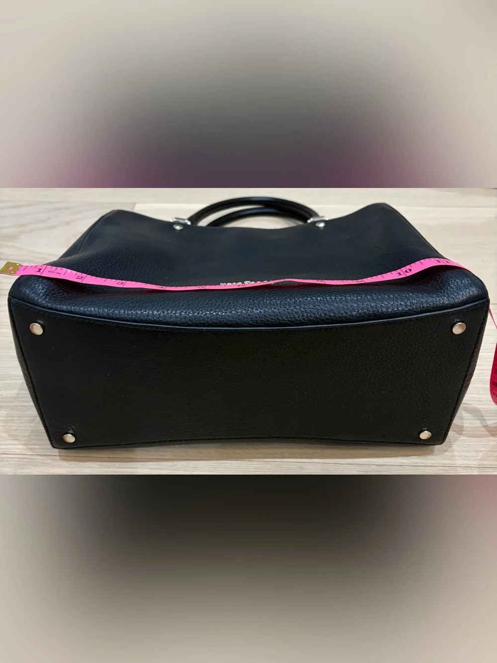 kate spade New York Black Leather pebbled Tote bag with cross body strap